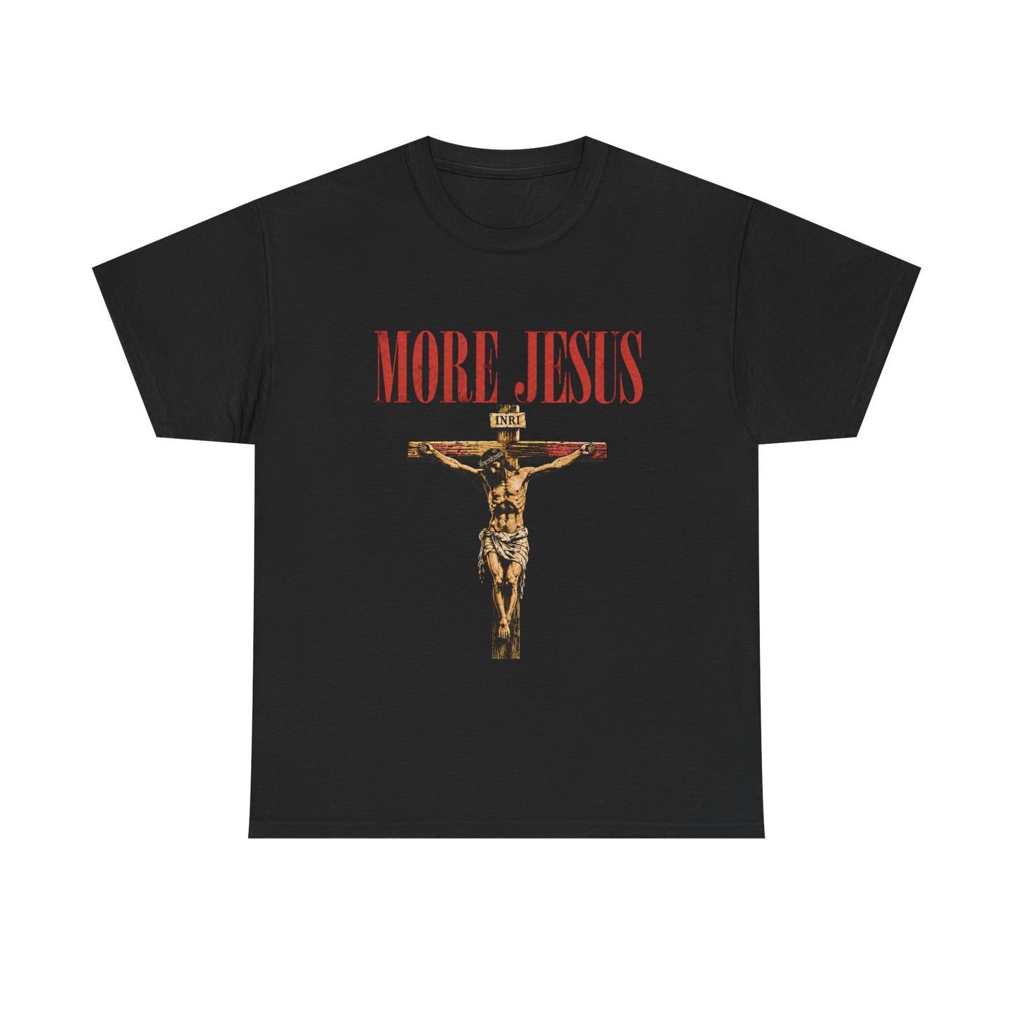 More Jesus T-Shirt — Vintage Crucifix Graphic Christian Tee