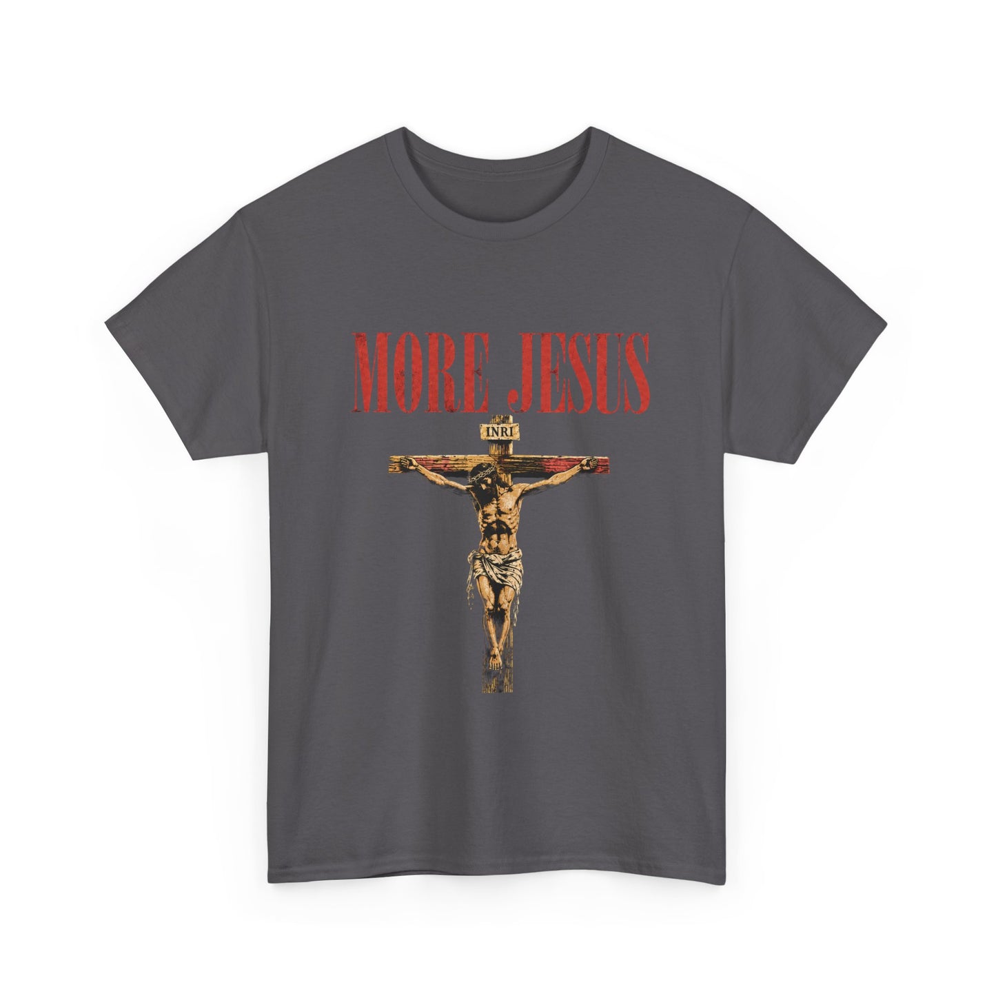 More Jesus T-Shirt — Vintage Crucifix Graphic Christian Tee