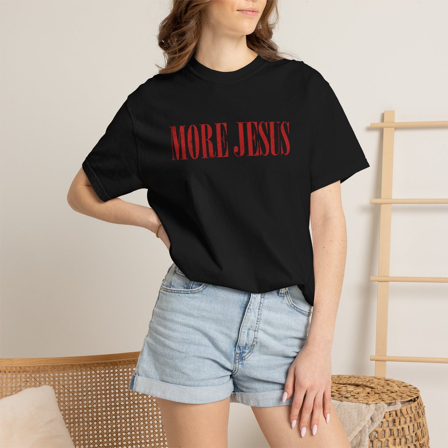 Jesus Prayer T-Shirt — "More Jesus" Graphic Christian Tee