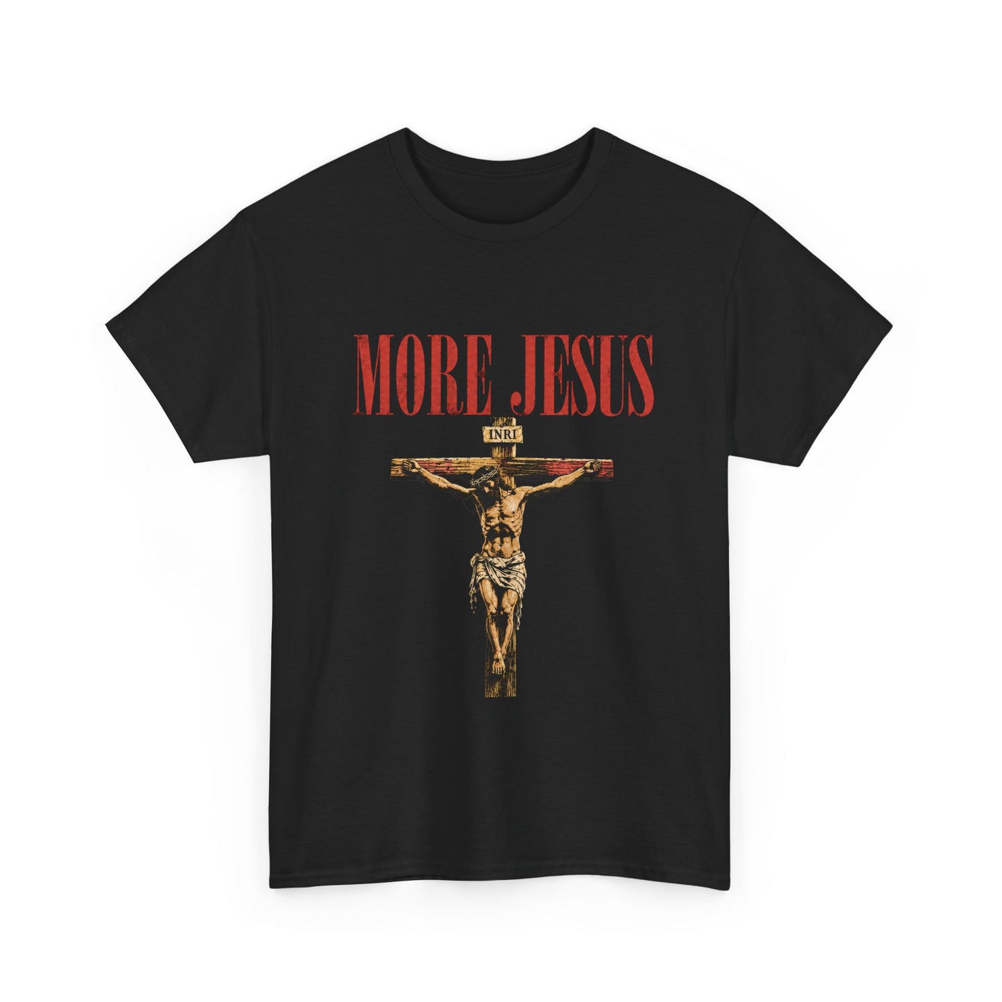 More Jesus T-Shirt — Vintage Crucifix Graphic Christian Tee