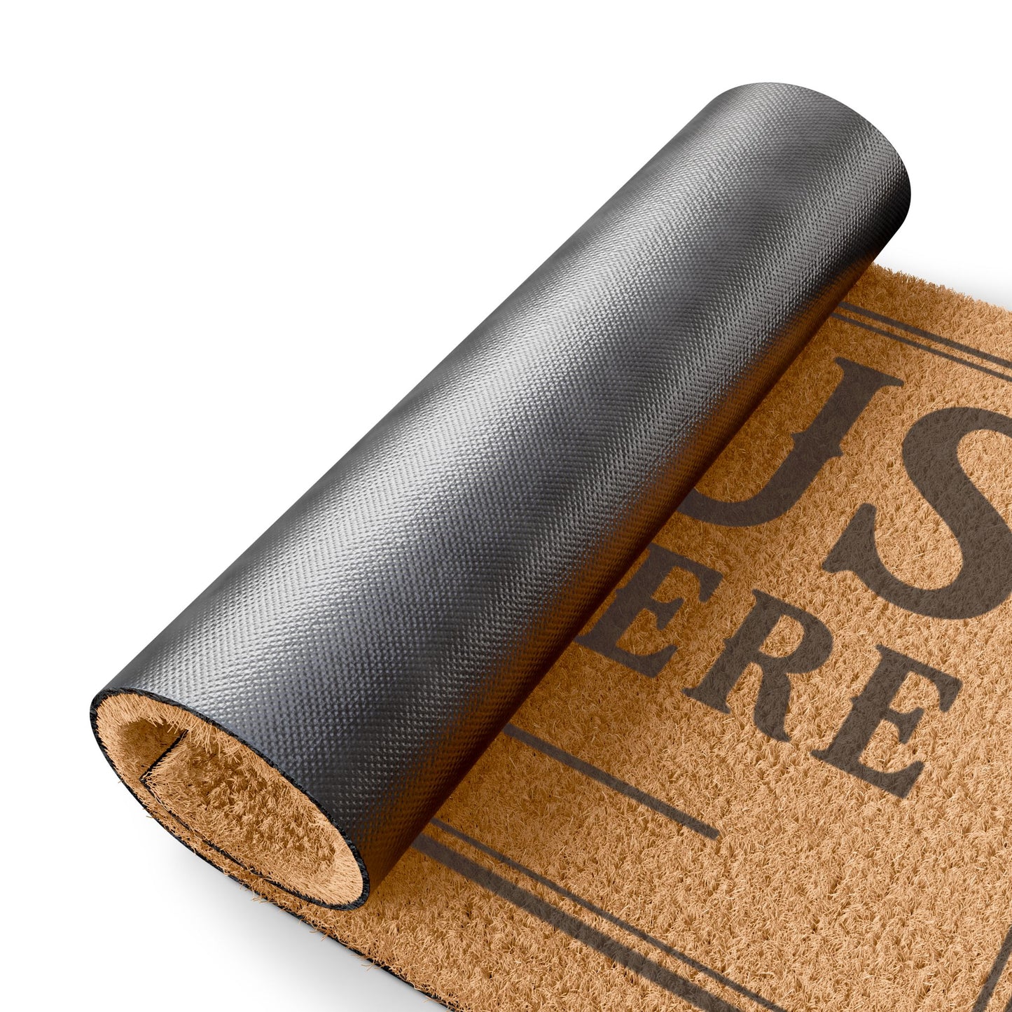 Jesus Lives Here Doormat — Outdoor Religious Welcome Mat with Cross