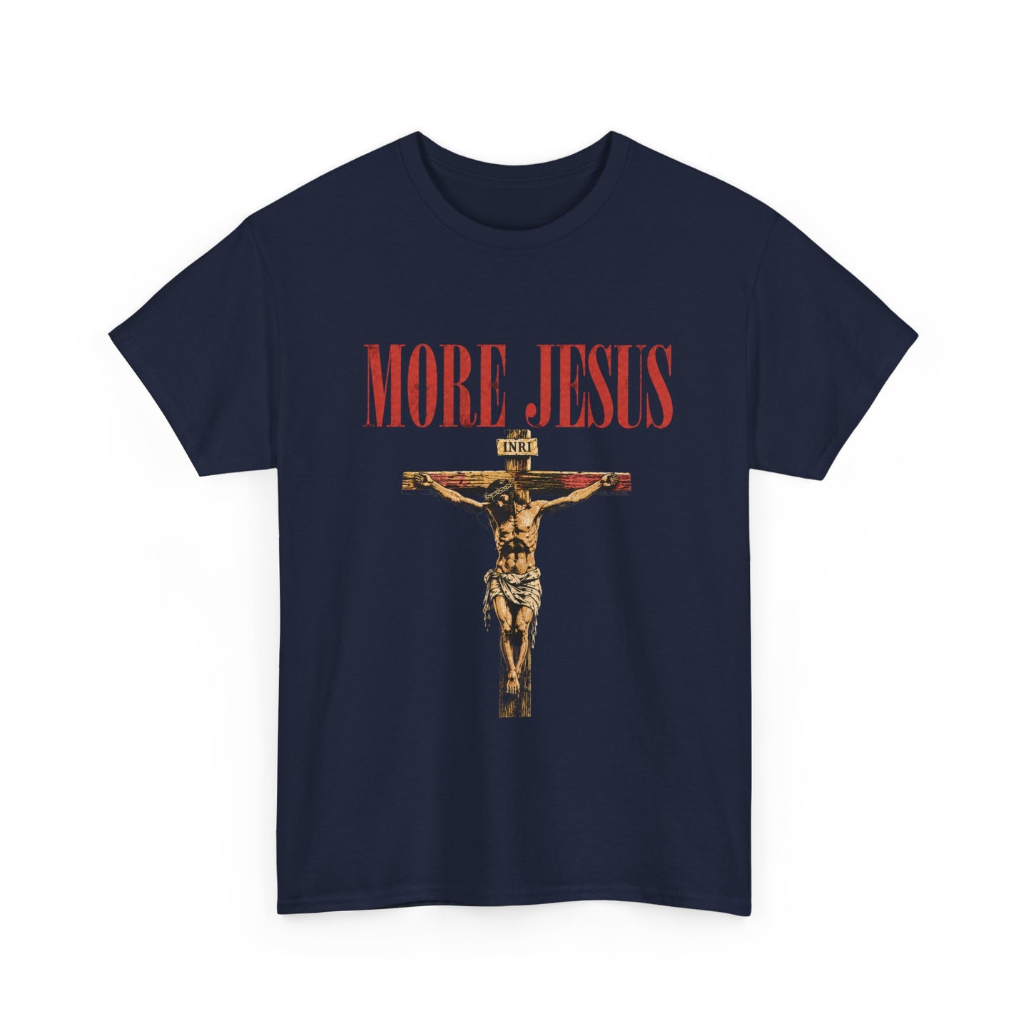 More Jesus T-Shirt — Vintage Crucifix Graphic Christian Tee