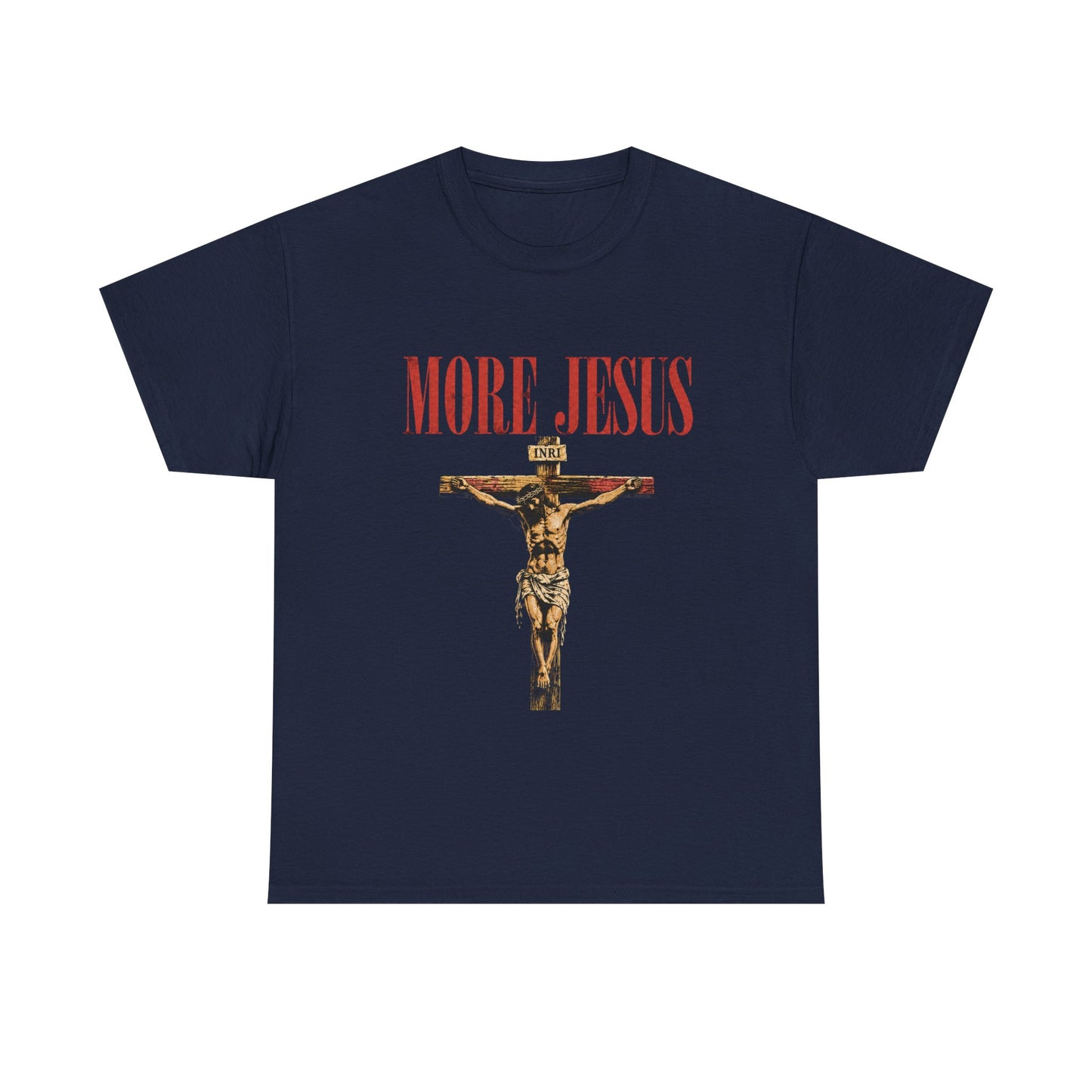 More Jesus T-Shirt — Vintage Crucifix Graphic Christian Tee