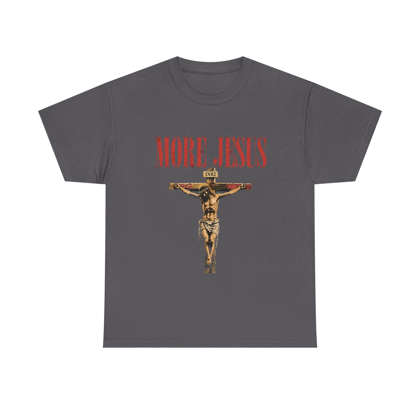 More Jesus T-Shirt — Vintage Crucifix Graphic Christian Tee